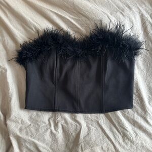 Altar’d State Feather Corset Crop Top